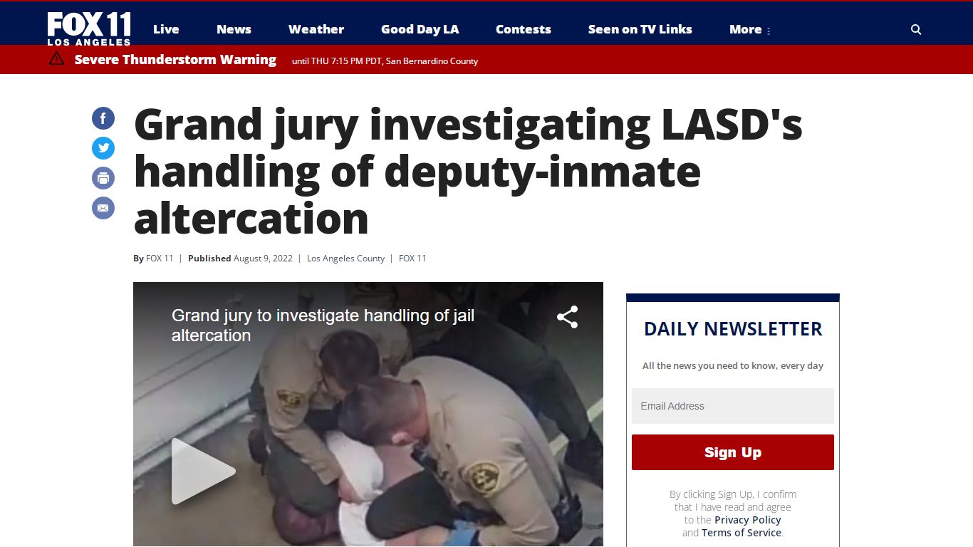 Grand jury investigating LASD's handling of deputy-inmate altercation